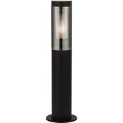 Batton Outdoor Post -Black Metal &amp; Smoked Polycarbonate