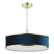ALVARO 3LT SLIMLINE PENDANT BRUSHED BRASS NAVY 40C