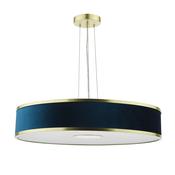 ALVARO 6LT SLIMLINE PENDANT BRUSHED BRASS NAVY 60C image