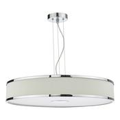 ALVARO 6LT SLIMLINE PENDANT POL CHR IVORY 60CM