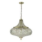 ASMARA 6LT PENDANT ANTIQUE BRASS CRYSTAL image