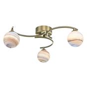 ATIYA 3LT SEMI FLUSH ANT BRA CW PLANET GLS