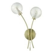 AVARI 2LT WB SATIN BRASS FROSTED GLASS