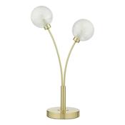 AVARI 2LT TABLE LAMP SATIN BRASS FROSTED GLASS image