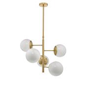 BOMBAZINE 5LT PENDANT NATURAL BRASS CW GL SHDS