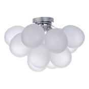 BUBBLES 4LT FLUSH POLISHED CHROME FROSTED GLASS