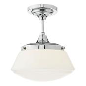 CADEN 1LT SEMI FLUSH POL CHR/ OPAL IP44 image