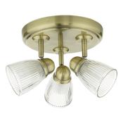 CEDRIC 3LT ROUND PLATE SPOT ANT BRASS IP44 image