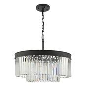 CELEUS 6LT PENDANT BLACK AND CLEAR