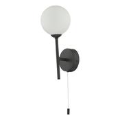 COHEN 1LT WALL LIGHT MATT BLACK CW OPAL GLS image