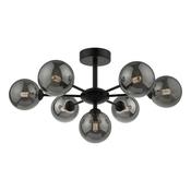 COHEN 7LT SEMI FLUSH MATT BLACK CW SMOKED GLS image
