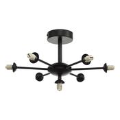 COHEN 7LT SEMI FLUSH MATT BLACK FRAME ONLY