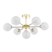 COHEN 7LT SEMI FLUSH GOLD CW CONFETTI GLS