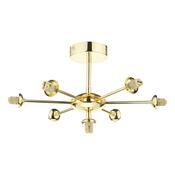 COHEN 7LT SEMI FLUSH GOLD FRAME ONLY