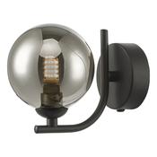 CRADLE 1LT WALL LIGHT BLACK CW SMOKED GLASS image
