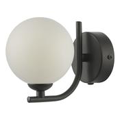 CRADLE 1LT WALL LIGHT BLACK CW OPAL GLASS image