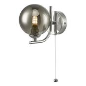 CRADLE 1LT WALL LIGHT POL CHR CW SMOKED GLASS image