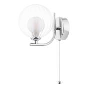CRADLE 1LT WALL LIGHT POL CHR CW DOUBLE ENVELOPE G