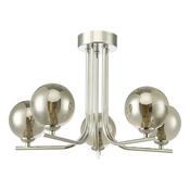 CRADLE 5LT SEMI FLUSH POL CHR CW SMOKED GLASS image