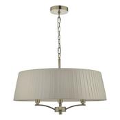 CRISTIN 4LT PENDANT ANT BRA CW TAUPE RIBBON SHD