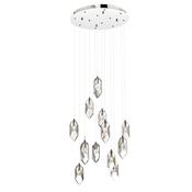 CRYSTAL 12LT CLUSTER PENDANT ROCK CRYSTAL POL CHR