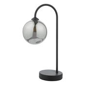 EISSA TOUCH TABLE LAMP MATT BLACK MIRROR SMOKED GL image