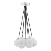 ELPIS 7LT CLUSTER PENDANT POL CHR CW CONFETTI GLAS image