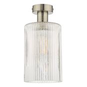 EMERSON 1LT SEMI FLUSH ANTIQUE CHROME CW CYLINDER image