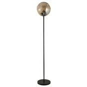 Punch Floor Lamp - Black Metal &amp; Champagne Punched Glass image