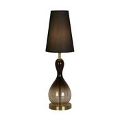 Marakesh 1Lt Table Lamp Satin Brass Metal Black Ombre Glass image