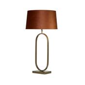 Modish Table Lamp - Bronze Metal with Burnt Orange Shade image