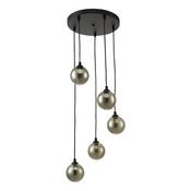 FEDERICO 5LT CLUSTER BLACK CW SMOKED GLASS
