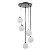 FEDERICO 5LT CLUSTER BLACK CW OPAL GLASS