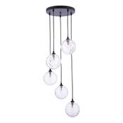 FEDERICO 5LT CLUSTER BLACK CW CLEAR GLS 150MM