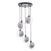 FEDERICO 5LT CLUSTER BLACK CW SMOKED/CLR GLS 150MM