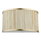 FENELLA 2LT WL GOLD WITH NATURAL SEAGRASS SHADE