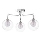 FEYA 3LT SEMI FLUSH POL CHR CW DOUBLE ENVELOPE GLS
