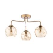 FEYA 3LT SEMI FLUSH BRONZE CW CHAMPAGNE OPEN GLS