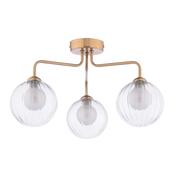 FEYA 3LT SEMI FLUSH BRONZE CW DOUBLE ENVELOPE GLS