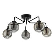 FEYA 5LT SEMI FLUSH MATT BLACK CW SMOKED GLS