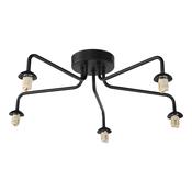 FEYA 5LT SEMI FLUSH MATT BLACK FRAME ONLY