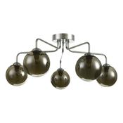 FEYA 5LT SEMI FLUSH POL CHR CW SMOKED GLS