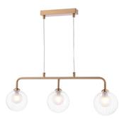 FEYA 3LT BAR PENDANT BRONZE CW DOUBLE ENVELOPE GLS
