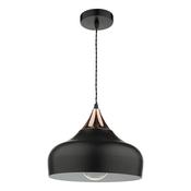 GAUCHO 1LT PENDANT BLACK AND COPPER