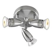GEMINI SOLD AS 4PK 3LT PLATE SATIN CHROME GU10 LED