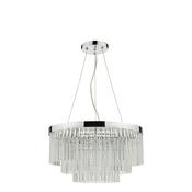 GIOVANA 5LT 3 TIER PENDANT POL CHR CLEAR GLASS image