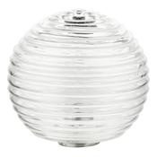 ACCESSORIES MIX AND MATCH GLASS CLEAR RIBBED 100MM