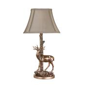 GULLIVER DEER TABLE LAMP CW SHADE AGED BRA image