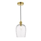 HADANO 1LT SUSPENSION BRASS WITH CLEAR DIMPLED SHD