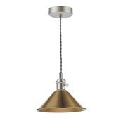 HADANO 1LT SUSPENSION ANT CHR WITH AGED BRASS SHD